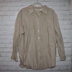 Men's Studio Works 100% Linen Long Sleeve Shirt size XL